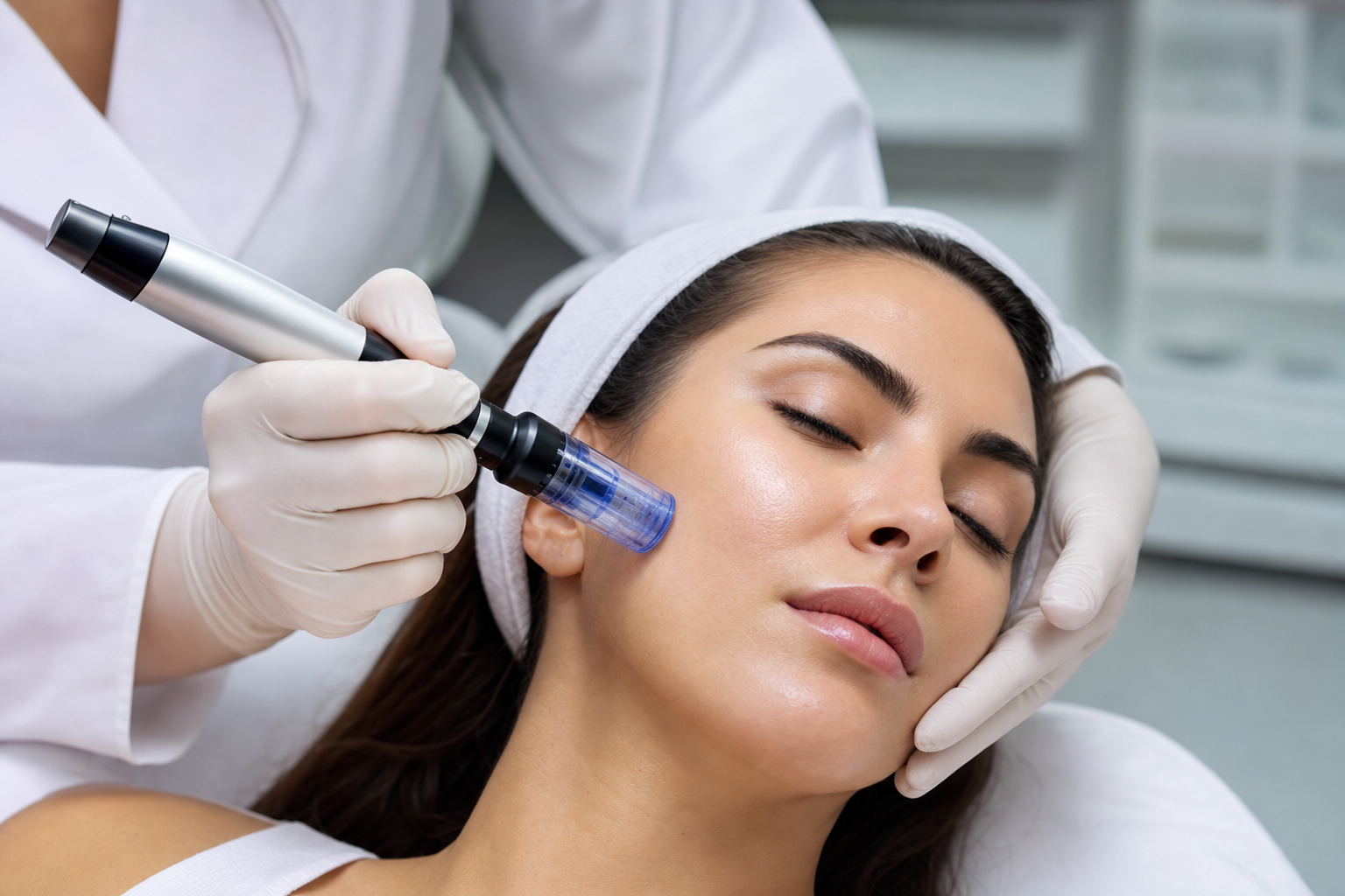 Microneedling skin treatment